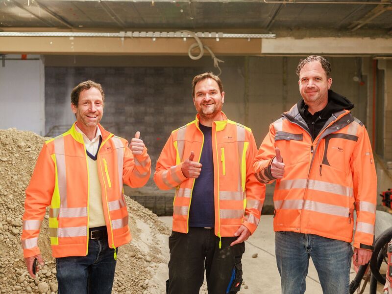 Bauarbeiter auf Baustelle